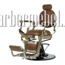 Кресло мужское Ричард цвет коричневый, каркас цвета бронзы